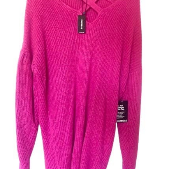 Express | Dresses | Nwt Express Hot Pink Sweater Dress | Poshmark